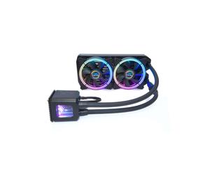 Alphacool Eisbaer Aurora 240 : Refroidisseur liquide CPU All-in-One, radiateur cuivre 279mm, 2x120mm PWM (800-2000 RPM), 10.49 m³/h, Noir.