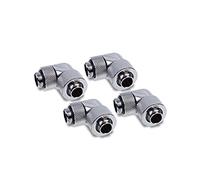 Alphacool Eiszapfen 13/10mm compression fitting 90° rotatable G1/4-4pcs Set Chrome