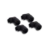Alphacool Eiszapfen 13/10mm compression fitting 90° rotatable G1/4-4pcs Set Deep Black