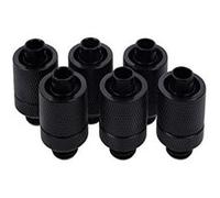 Alphacool Eiszapfen 16/10mm compression fitting G1/4 - Raccord pour système de refroidissement par liquide - noir profond (pack de 6) G
