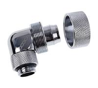 Alphacool Eiszapfen 19/13mm compression fitting 90° rotatable G1/4 - Adaptateur de raccordement du système de refroidissement par liquide - chrome, nickel argenté