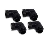 Alphacool Eiszapfen Angled Adaptor 90° Rotatable G1/4 AG to G1/4 IG Lot de 4 pièces Deep Black
