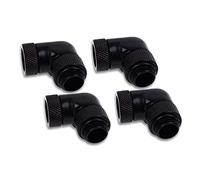 Alphacool Eiszapfen Angled Adaptor 90° Rotatable G1/4 AG to G1/4 IG Lot de 4 pièces Deep Black