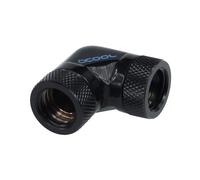 Alphacool HF L-connector - Adaptateur de raccordement du système de refroidissement par liquide - noir profond