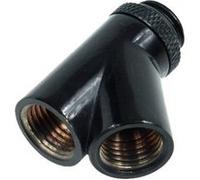 Alphacool HF Y connector - Adaptateur de raccordement du système de refroidissement par liquide - noir profond Noir G