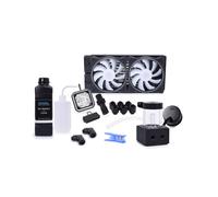 Alphacool Kit Watercooling Processeur XT45 Noir - Radiateur Cuivre 271mm, 2x120mm PWM, 118.9 m³/h, Socket LGA 1700/AM5, Pompe 4500RPM, 1L