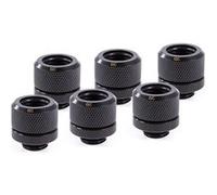 Alphacool Douille à visser HardTube 14 mm G1/4 - Deep Black Sixpack - Connecteur de refroidissement à eau - 22,2 mm - Connecteur de refroidissement à eau - Compatible avec bureau, serveur