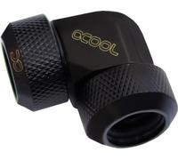 Alphacool Pivot de Glace 13mm Hardtube Raccord à Visser 90 Degrés L-Connecteur Tubes Acryliques - Laiton - Noir