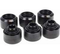 Alphacool Pivot de Glace 16mm HT Douille 6/P bk | G1/4 Deep Black Sixpack