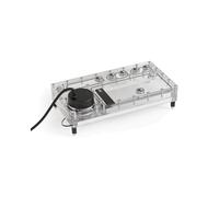 Alphacool Plaque Froide 14573 : Acrylique Transparent 145x280x42mm, Ports ARGB 3-Pin JST + 3-Pin, Filetage 1/4", 5V RGB, 0.36L, 0.8 bar