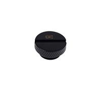 Alphacool Raccord 1011181 Laiton Noir, Filetage Mâle, Diamètre 18mm, Hauteur 9.5mm, pour Refroidissement Liquide, Poids 28g