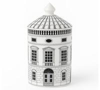 AlphaDesignLuxe Bougeoir décoratif fabriqué à la Main Aromathérapie Bougie Jar Design Italien Décor de Table à la Mode Vase Art Moderne Visage féminin Yeux Lèvres Centre de Table (Architettura)