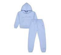 ALPHADVENTURE Ensemble de sport complet pour fille avec sweat-shirt et pantalon de sport, pour école, tailles de 6 à 14 ans., Bleu, 14 ans