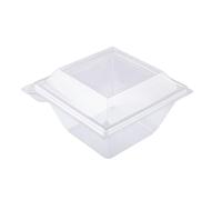 ALPHAFORM 30 Pots carrés 370 ml avec couvercles cristal