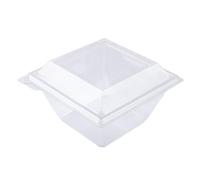 ALPHAFORM 30 Pots carrés 500 ml avec couvercles cristal