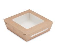 ALPHAFORM Boîte à salade en carton kraft 14X14 vendue par sachet de 50 pièces