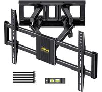 Alphamount Support Mural TV Mouvement Complet pour Téléviseurs de 37 à 80 Pouces Jusqu'à 45 kg, Fixation Murale TV avec Double Bras Pivotant Extensible et Inclinable Max VESA 600x400mm, APLF6