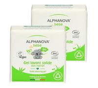 Alphanova Bébé Gel Lavant Solide Shampooing 2x100 g