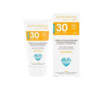 ALPHANOVA Crème solaire Visage Haute Tolérance SPF30 - Hypoallergénique - Naturelle et BIO - Filtre mineral - sans parfum - 50g