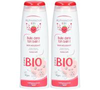 Alphanova Kids Bulles dans ton bain ! Fraise & Coton bio Savon Liquide 2x250 ml