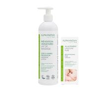 ALPHANOVA | Lanoline pure 40ml + Lait de massage anti-vergetures 400ml | Protège et apaise les mamelons | hydratante et assouplissante | Réhydrate de l’intérieur | Végan | Bio | Fabriqué en France