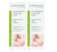ALPHANOVA | Lanoline pure | Appaise et protège les mamelons | Réhydrate de l'intérieur | Soulage rapidement | Hypoallergénique | Fabriqué en France | Lot de 2 x 40ml