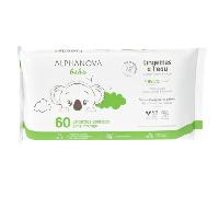Alphanova Lingettes à l'eau Sans parfum Bébé 60 unités