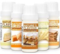 ALPHAPOWER FOOD Arôme alimentaire naturel, SET SUPER ÉCONOMIQUE 5x10ml liquide - gouttes aromatisantes et édulcorant sans sucre, goût délicieux, vegan liquid sweetener Flavour Drops, Flavdrops