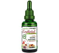ALPHAPOWER FOOD Sucre d` érythritol, Vegan fermenté, substitut de sucre naturel et alternative I sans OGM 1x100ml, Gouttes édulcorantes