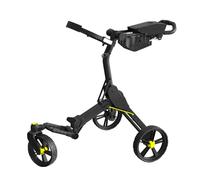 Alphard Cybercart Push+ Chariot de golf à 3 roues avec accessoires, porte-gobelet, porte-parapluie, support de téléphone, coussinet magnétique, pliable et compact, extensible à électrique