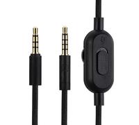 Alphatec Câble de rechange pour G Pro X G233 G433 G Pro, compatible avec les casques de jeu Logitech G PRO X G233 G433 G PRO, cordon auxiliaire de 3,5 mm, sourdine en ligne, contrôle du volume, 2,8 m
