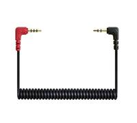Alphatec Câble spiralé SC7 de rechange 3,5 mm TRRS vers TRS - Microphone, audio et cravate vers smartphone pour RODE VideoMicro VideoMic Go Boya 80 cm