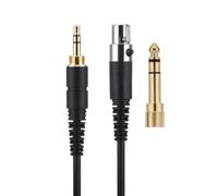 Alphatec HDJ-X10 Câble audio de rechange pour casque Sennheiser HD 490 Pro Plus, AKG K371BT, Pioneer HDJ-X10, Beyerdynamic DT177xGO, Mini XLR 4 broches vers 6,35/3,5 mm