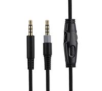 Alphatec HyperX Cloud Alpha Câble de rechange pour casque de jeu HyperX Cloud Alpha, bouton de volume en ligne, bouton de volume avec microphone, câble d'extension audio pour casque de 2 m, noir