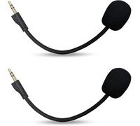 Alphatec Lot de 2 micros de jeu de rechange pour casque de jeu Logitech G Pro et G Pro X sur PS4, PS5, Xbox One, PC, microphone amovible de 3,5 mm