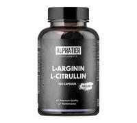 Alphatier L-Arginine L-Citrulline Capsules hautement dosées - 360 gélules végétaliennes - 3000 mg de malate de citrulline DL 2:1 + base d'arginine par portion - Qualité supérieure