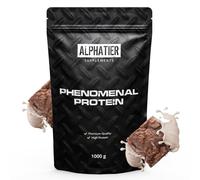 Alphatier Poudre de Protéines végétaliennes - Chocolate Brownie - vegan Protein Powder avec 72% de Protéine - Isolat de Protéines de Soja - 1 kg