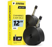 Alphatrail Chambre à Air Vélo AirFusion 12 Pouces AV Schrader Valve 2X Ensembles avec Mobilité Garantie I Compatible Pneu Vélo Compatible Continental, Conti, Schwalbe, Maxxis, Michelin & Kenda