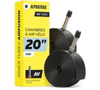 Alphatrail Chambre à Air Vélo AirFusion 20 Pouces AV Schrader Valve 2X Ensembles avec Mobilité Garantie I Compatible Pneu Vélo Compatible Continental, Conti, Schwalbe, Maxxis, Michelin & Kenda