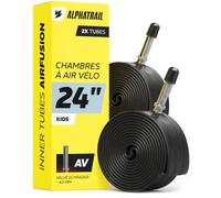 Alphatrail Chambre à Air Vélo AirFusion 24 Pouces AV Schrader Valve 2X Ensembles avec Mobilité Garantie I Compatible Pneu Vélo Compatible Continental, Conti, Schwalbe, Maxxis, Michelin & Kenda
