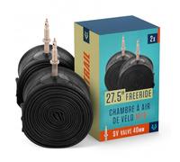 Alphatrail Chambre a Air VTT AirFusion 27.5 Pouces SV 40 mm 2X Set avec Garantie Mobilite I Compatible Pneu Velo Schwalbe, Continental, Conti, Michelin, Maxxis et Kenda