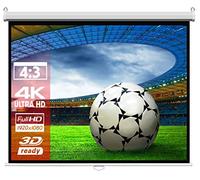 Alphavision SlenderLine Base écran de projection manuelle 244 x 183 (238 x 179) cm 4:3 / Longueur du boîtier 251 cm / 1,0 Gain /HDTV / 3D / Écran de projection pour Home Cinéma et présentations