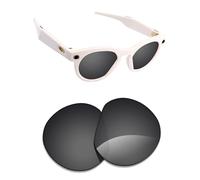 Alphax Verres polarisés de rechange pour lunettes intelligentes Oakley Meta HSTN OW8002-51 mm, Noir discret