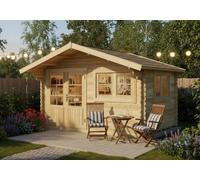Alpholz Abri de jardin Gabriel-34 400 x 300 cm - En bois avec paroi de 34 mm d'épaisseur - Cabane en madriers avec matériel de montage