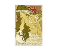 Alphonse Marie Mucha, Salon Des Cent, XXme Exposition Du Salon Des Cent, Décoration murale vintage, peintures à l'huile célèbres pour salon, œuvres d'art classiques, décoration d'intérieur, 50 x 75 cm