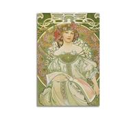 Alphonse Mucha, automne, du calendrier Champenois, art nouveau, art vintage, art mural, impression d'art célèbre, V5290, poster décoratif sur toile, affiches murales et impression d'art Mod