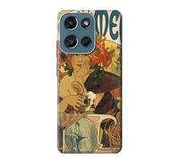 Alphonse Mucha Bieres De La Muse Etui Coque Housse pour Motorola Moto G (2026), G Play (2026)