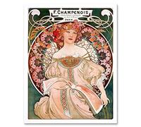 Alphonse Mucha Champenois Old Master Painting Wall Art Print Mur Encadré Décor 30 x 41 cm