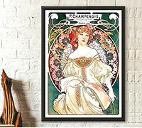 Alphonse Mucha Nouveau 1897 Alphonse Mucha Nouveau Muchat Plaque en métal 20,3 x 30,5 cm