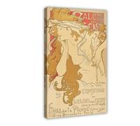 Alphonse Mucha - Poster pour la 20e exposition du Salon des Cent, art nouveau, gigapixel-scale-2_00 affiches sur toile de style rustique pour salon, salle de bain, chambre à coucher 61 x 91,4 cm